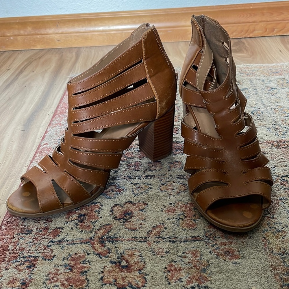 Strapy sandal heels